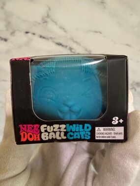 LAST ONE! NeeDoh Fuzz Ball Wild Cats - BLUE